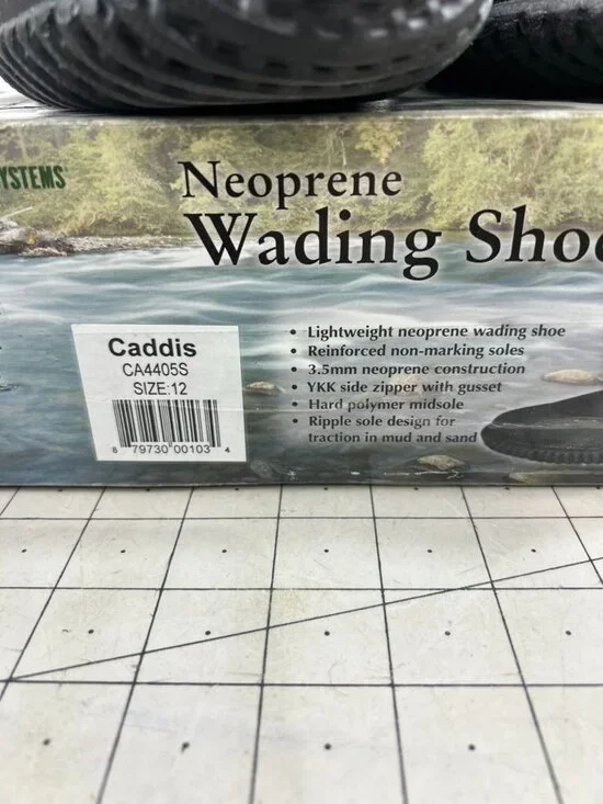 Caddis Men's 3.5mm Thick Neoprene Thick Ripple Sole Wading Boot Black Sz. 12 - Picture 3 of 8